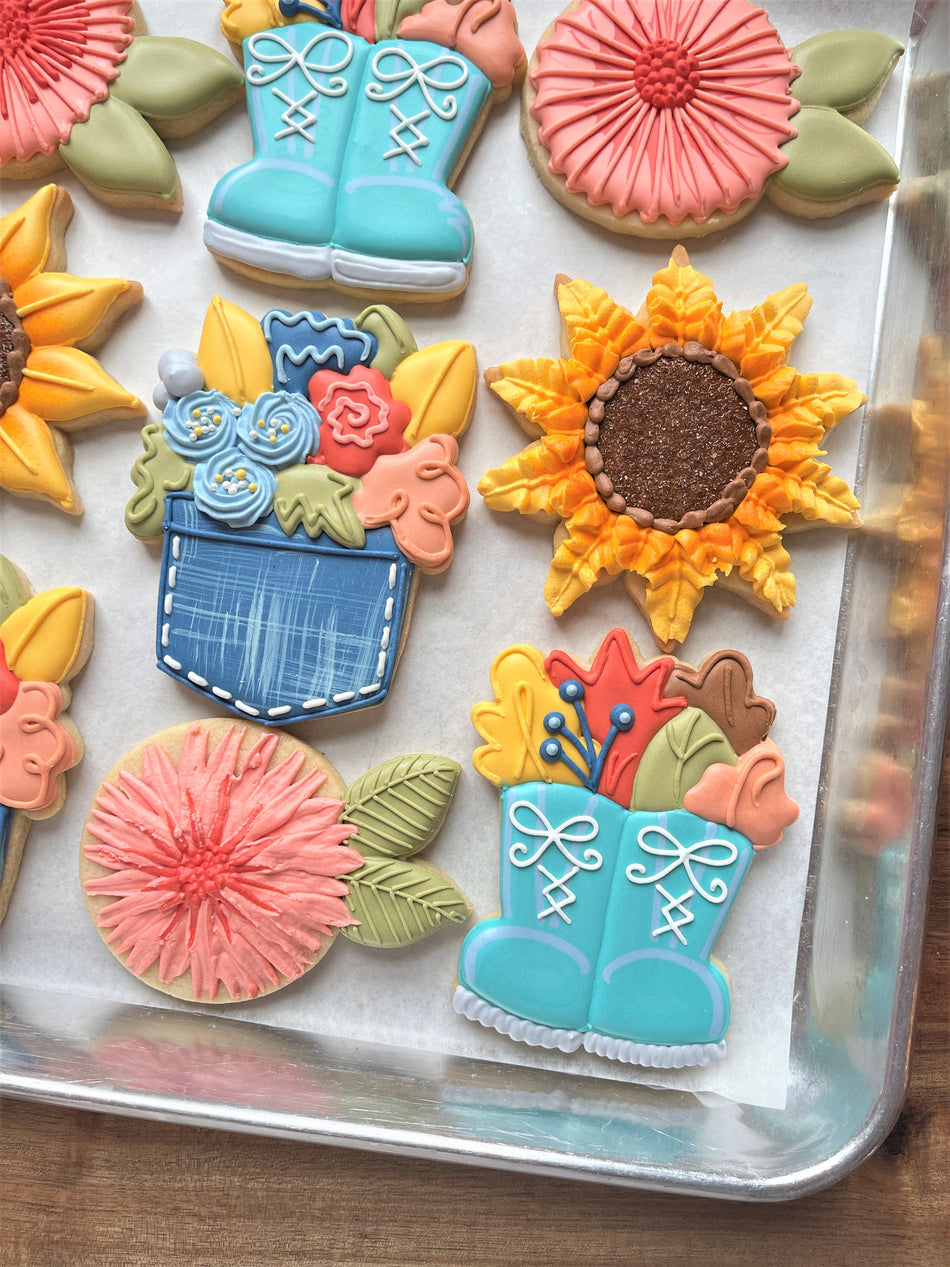 Flower Boots Cookie Cutter