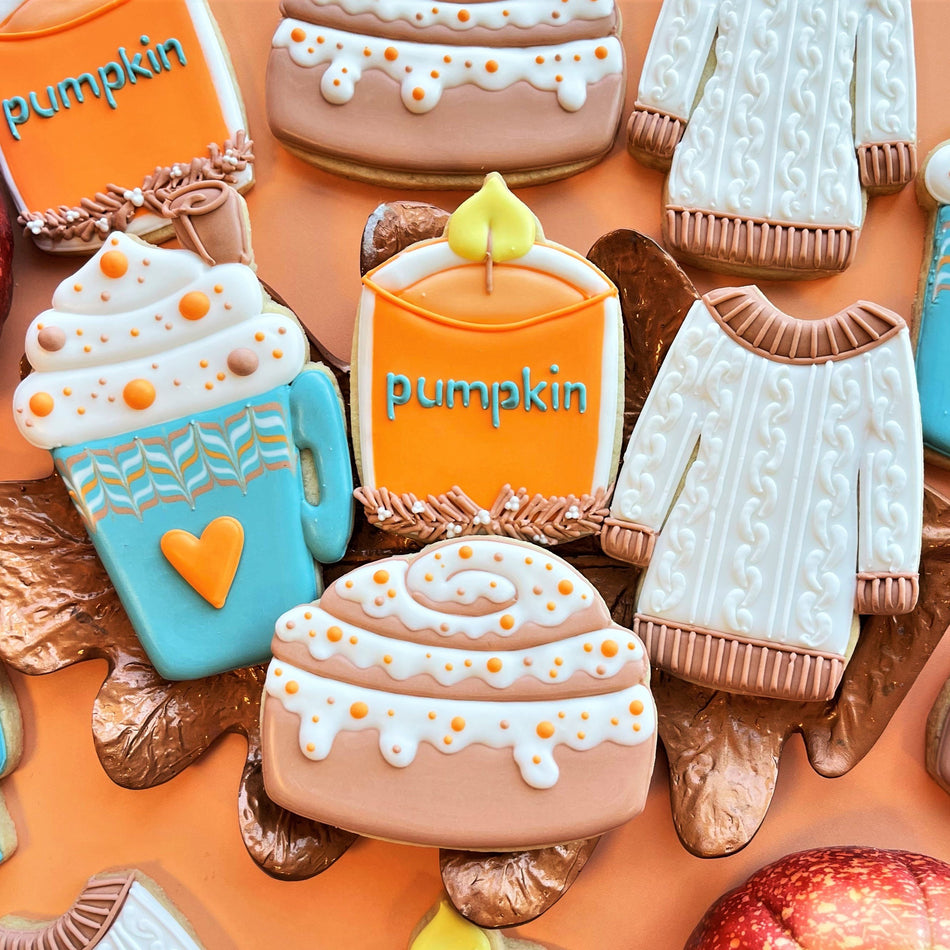 Fall Sweet Fall Online Cookie Decorating Class RECORDING with Optional Kit