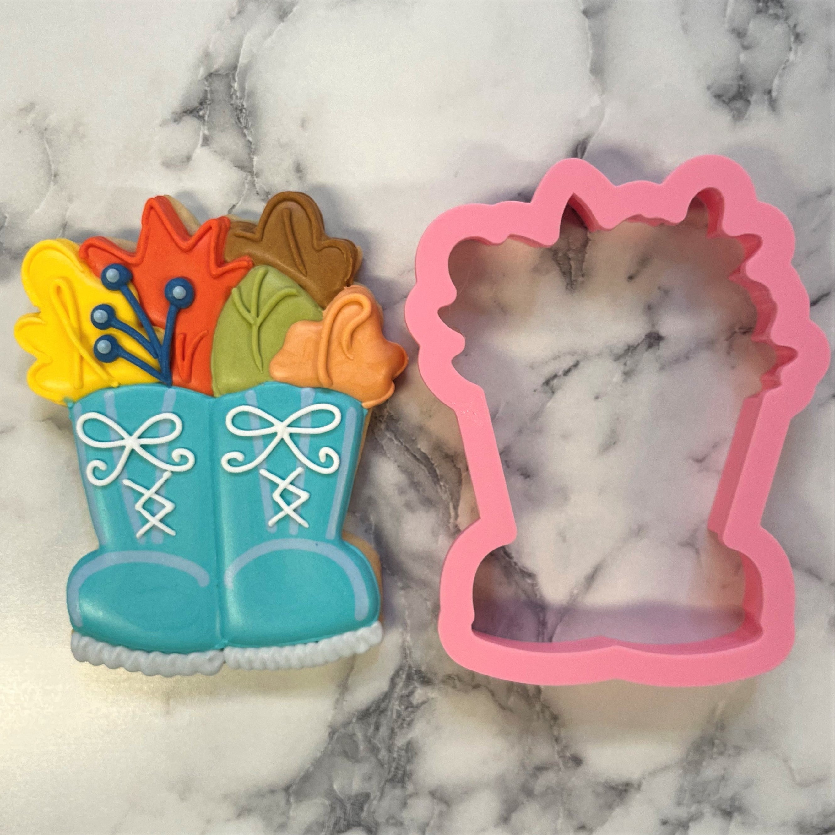 Flower Boots Cookie Cutter