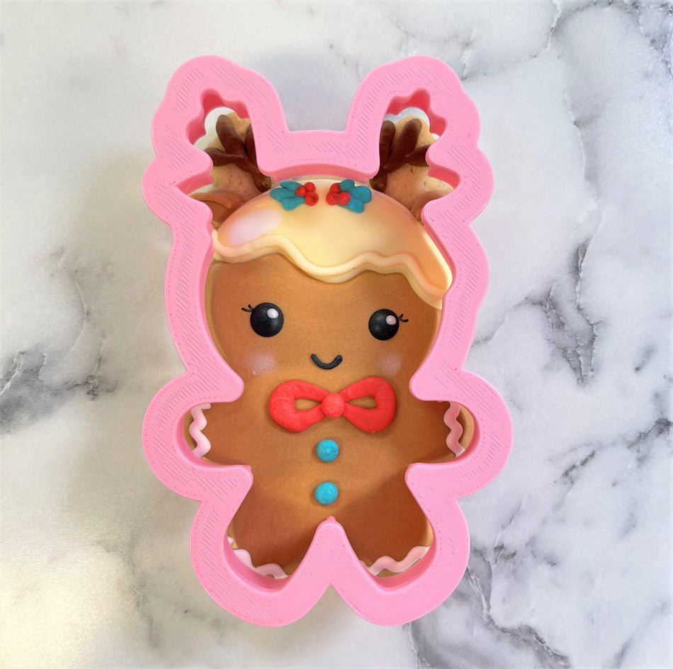 Gingerbread with Antlers Cookie Cutter