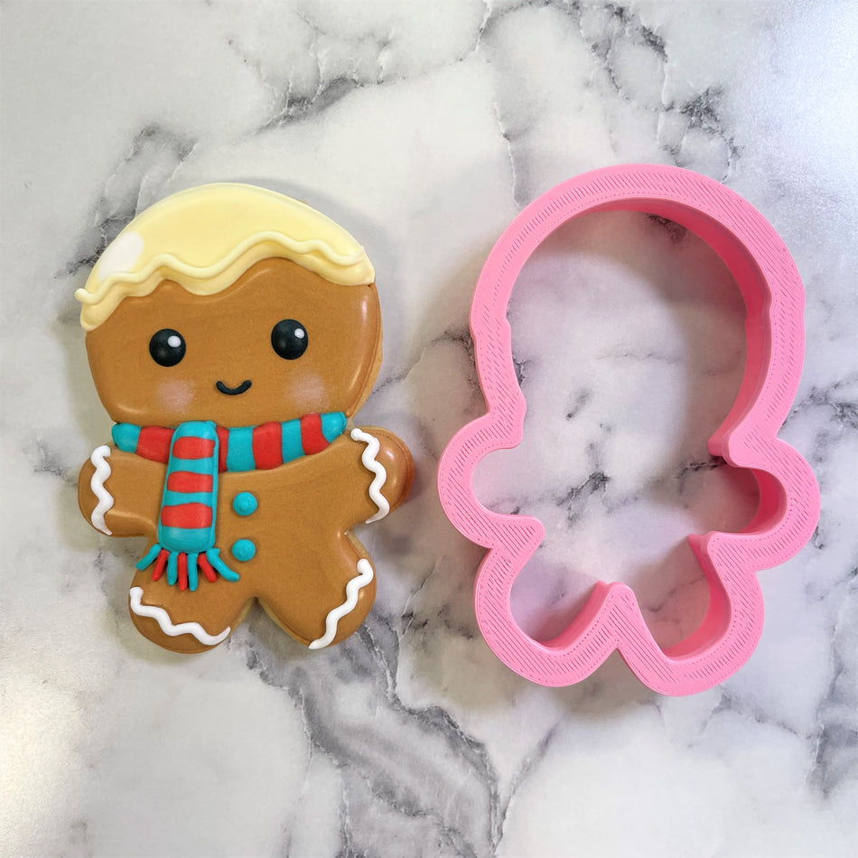Gingerbread with Scarf Cookie Cutter
