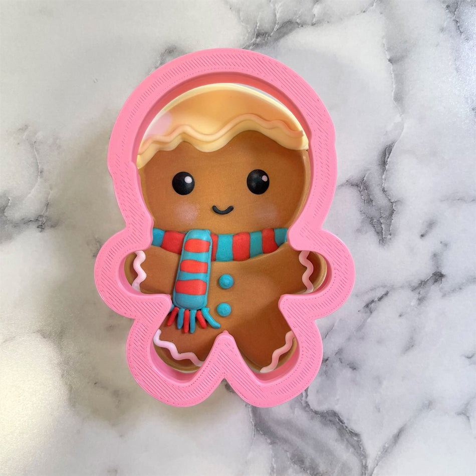 Gingerbread with Scarf Cookie Cutter