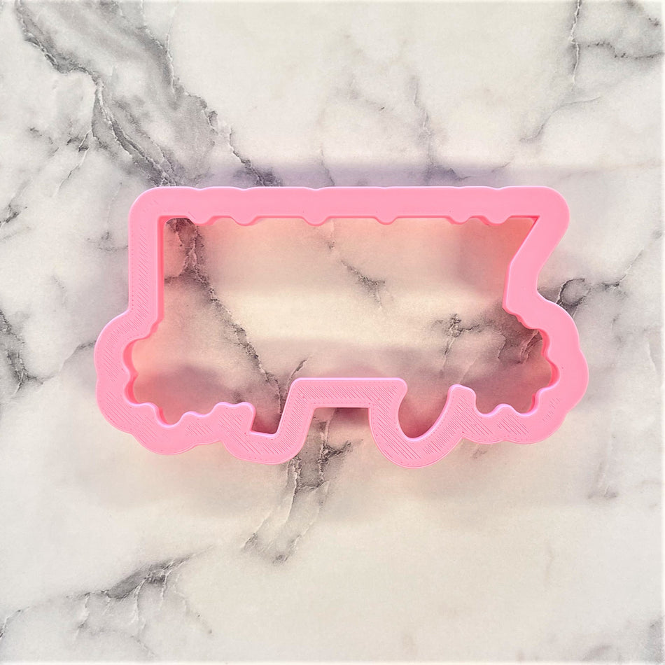 Happy Spring Plaque Flour Box Club Cookie Cutter with Stencil