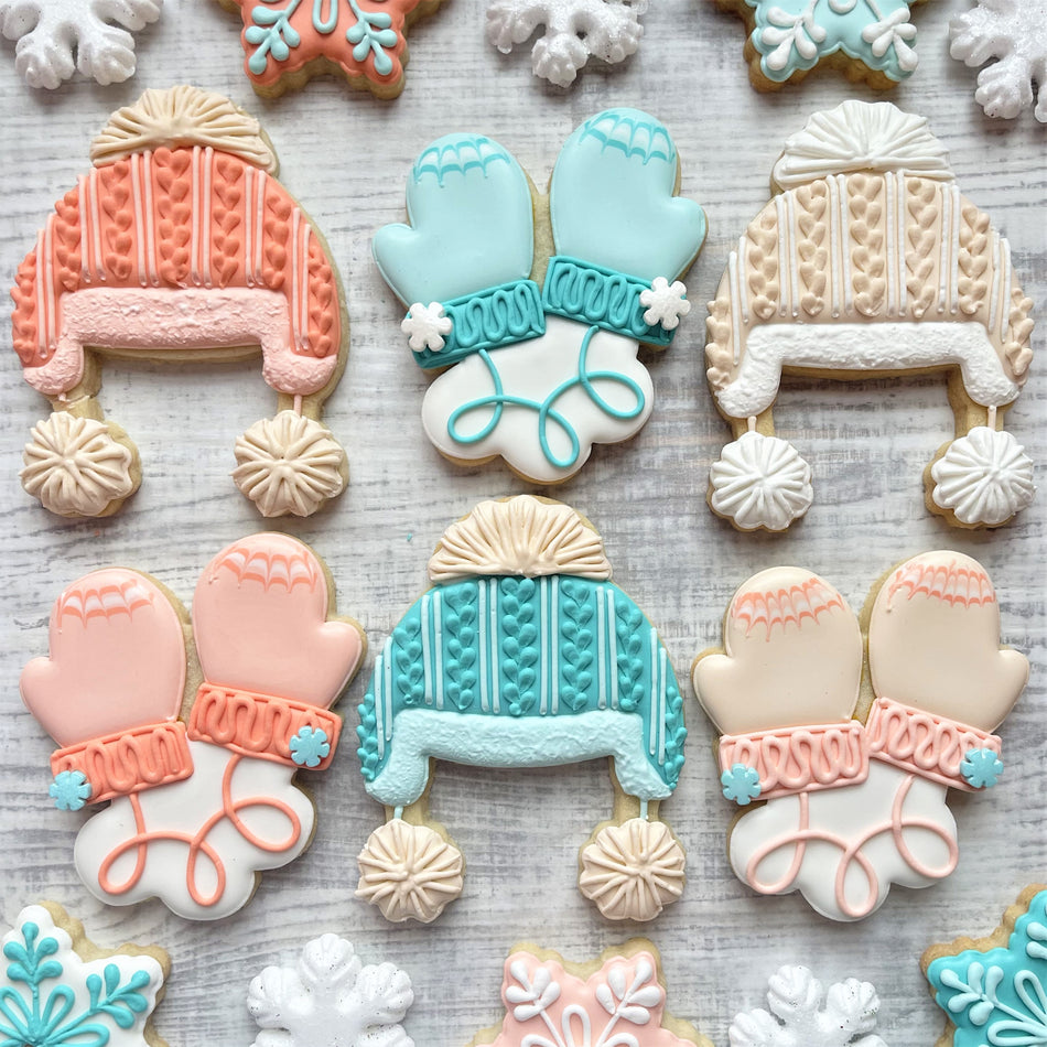 Winter Hat with Pom Poms Flour Box Club Cookie Cutter