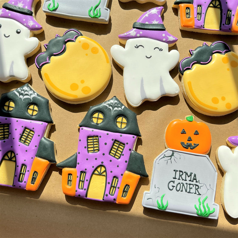 Haunted House Cookie Cutter with Stencil ONLY