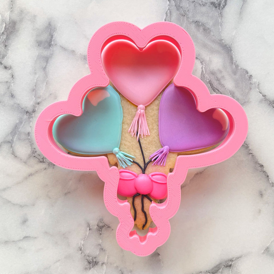 Heart Balloons Cookie Cutter