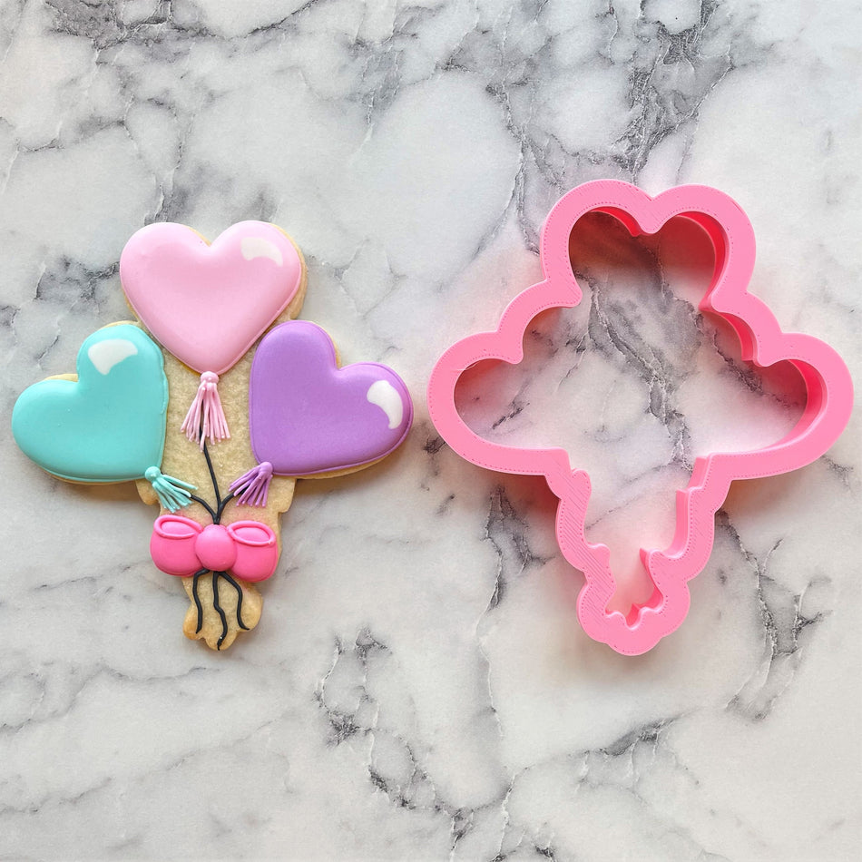 Heart Balloons Cookie Cutter