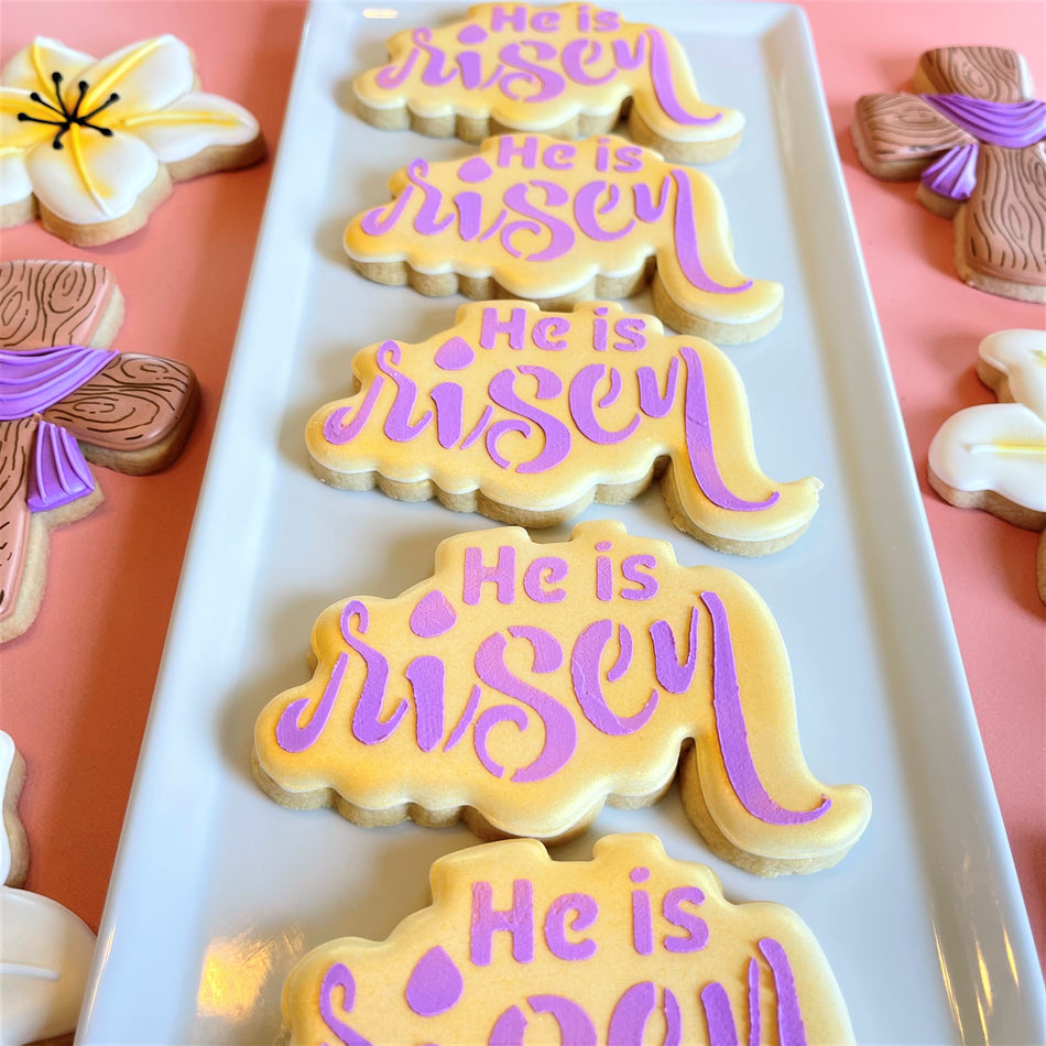 He is Risen Cookie Cutter Set with Stencil