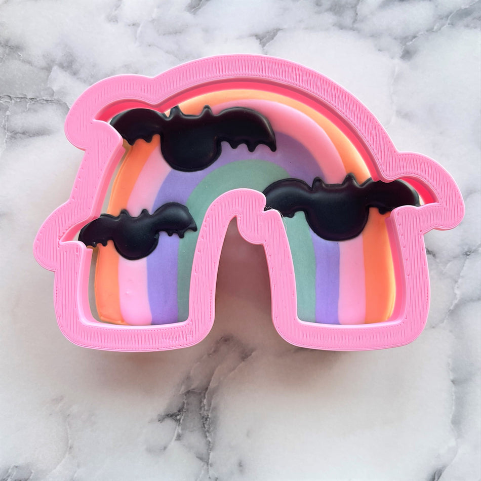 Hippie Bat Rainbow Cookie Cutter