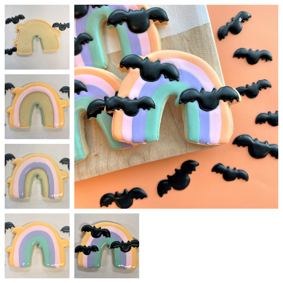 Hippie Bat Rainbow Cookie Cutter