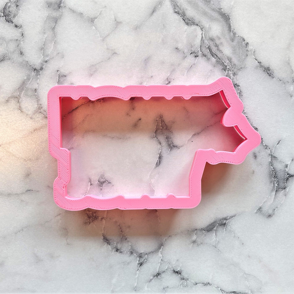 Holly Jolly Plaque Cookie Cutter with Stencil SET