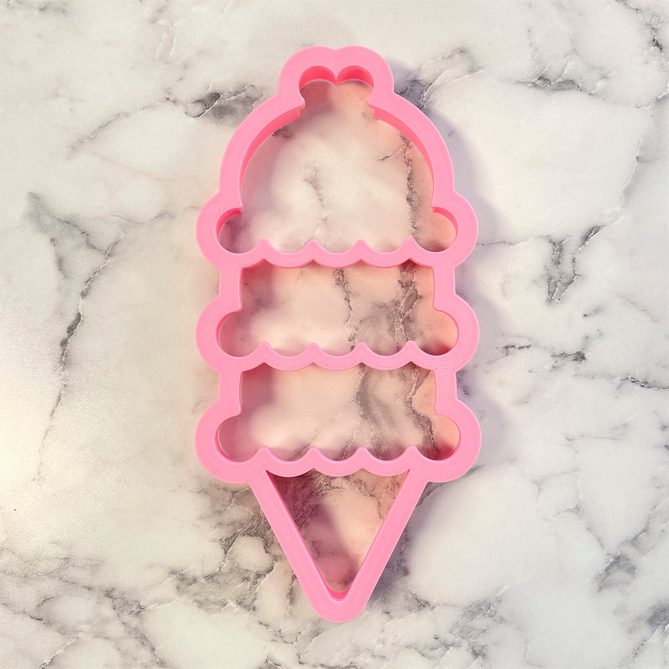 Ice Cream Cone Stack 4-in-1 Multi-Cookie Cutter