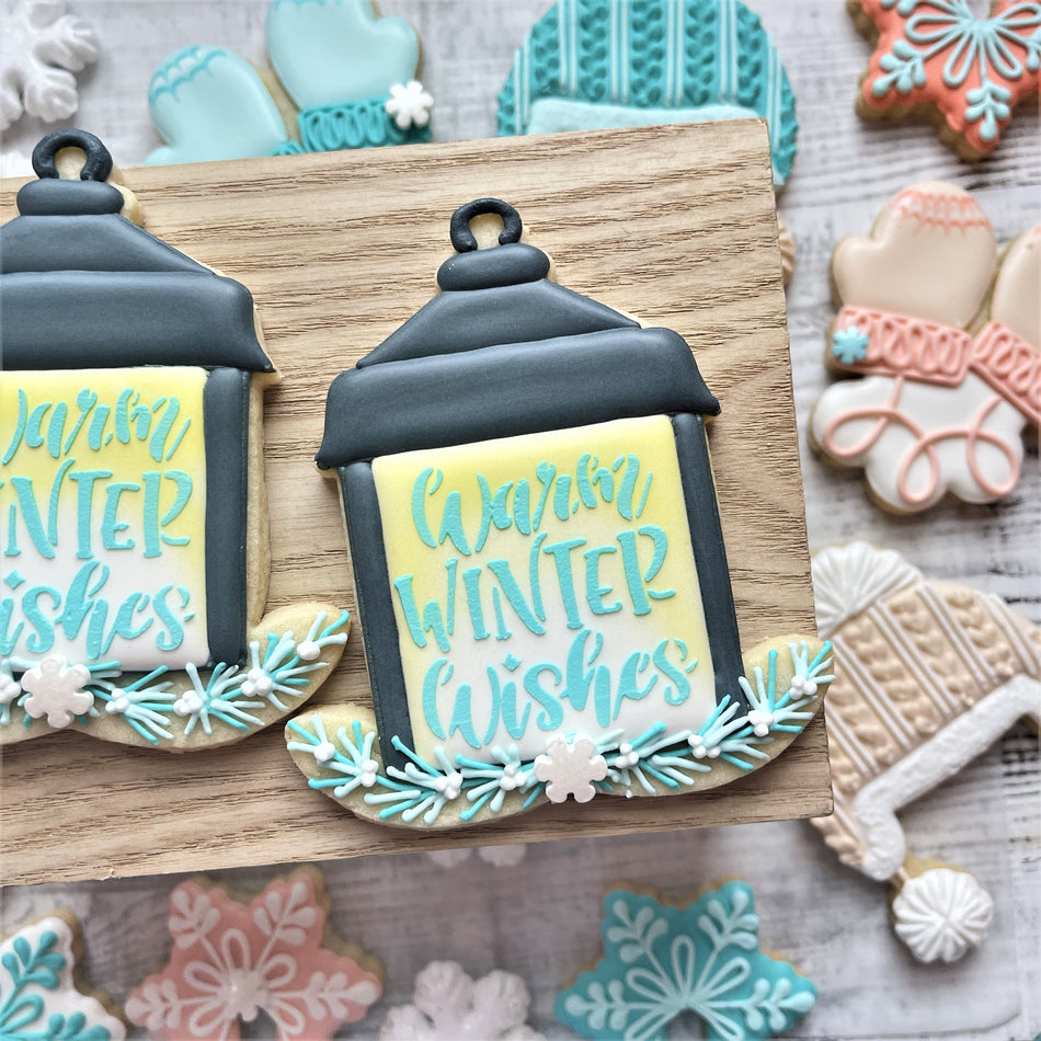 Warm Winter Wishes Club Box Stencil