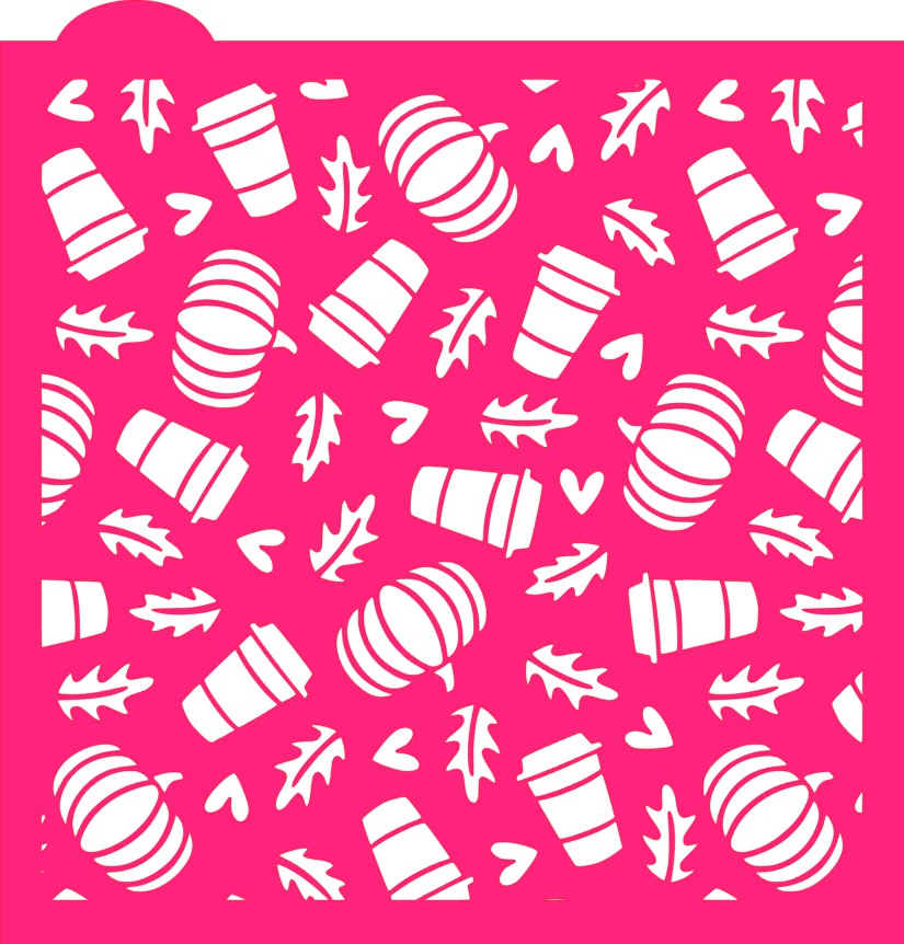 Latte Doodle 2pc Club Box Stencil