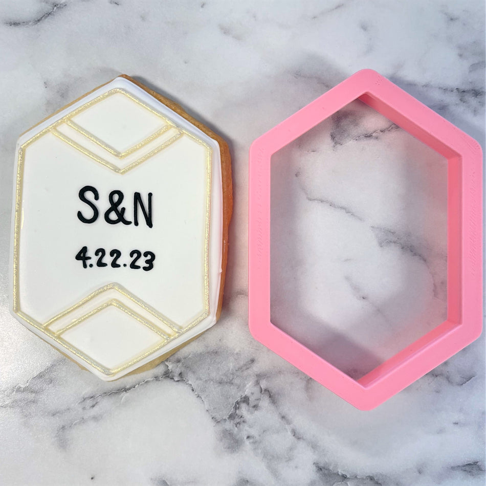 Hexagon Long Plaque Cookie Cutter