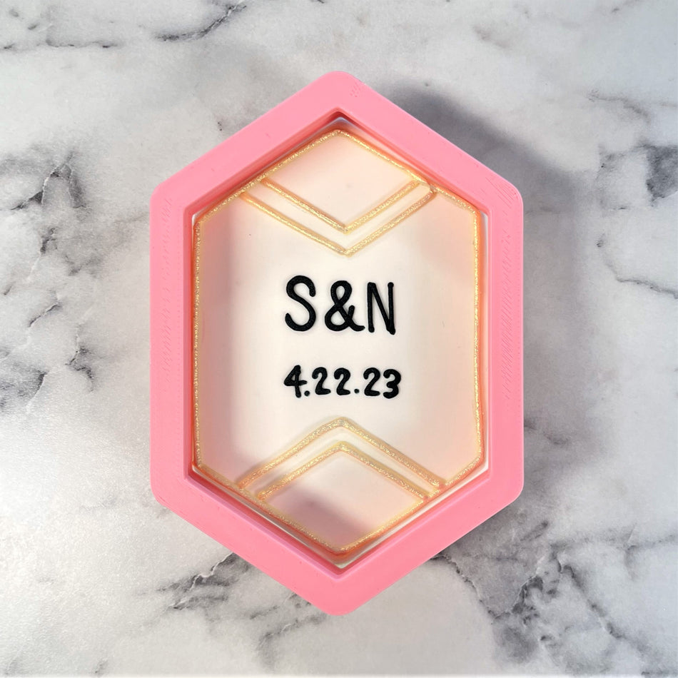 Hexagon Long Plaque Cookie Cutter