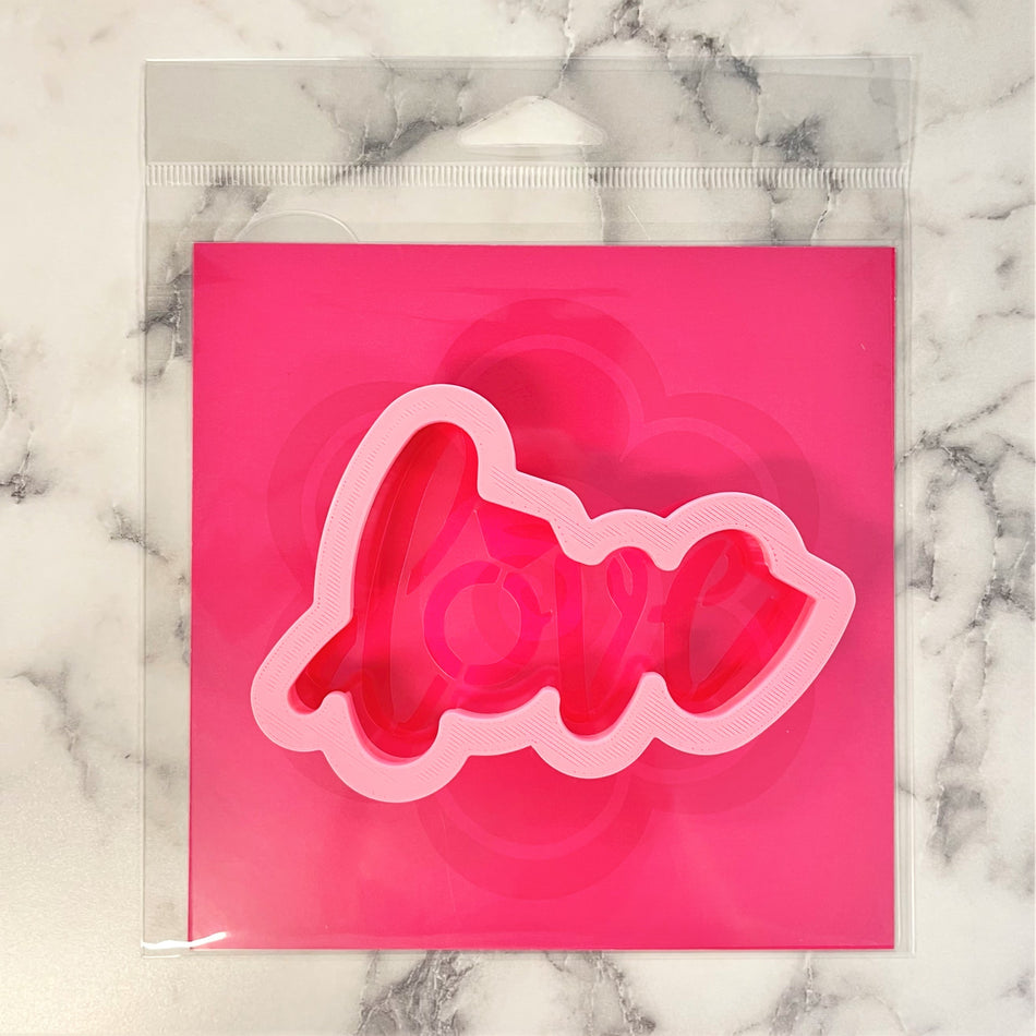 Love with Diamond Ring Cookie Cutter and Stencil Set