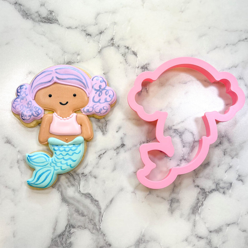Mermaid with Buns Flour Box Club Cookie Cutter