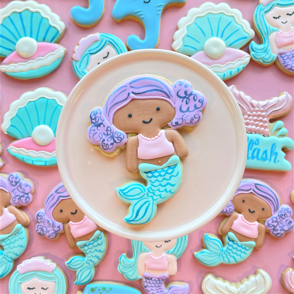 Mermaid with Buns Flour Box Club Cookie Cutter