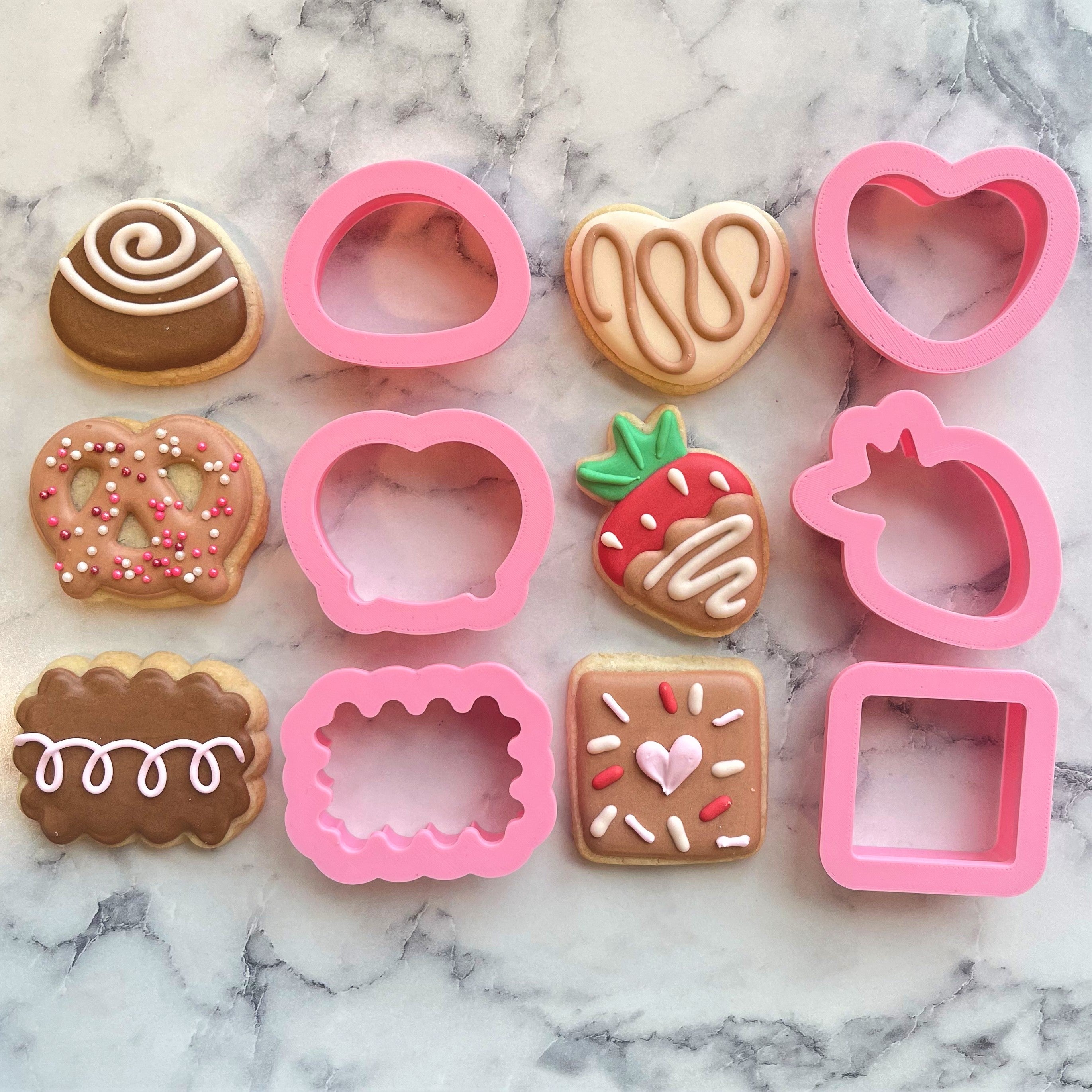 Chocolate Heart Box Cookie Cutter Set