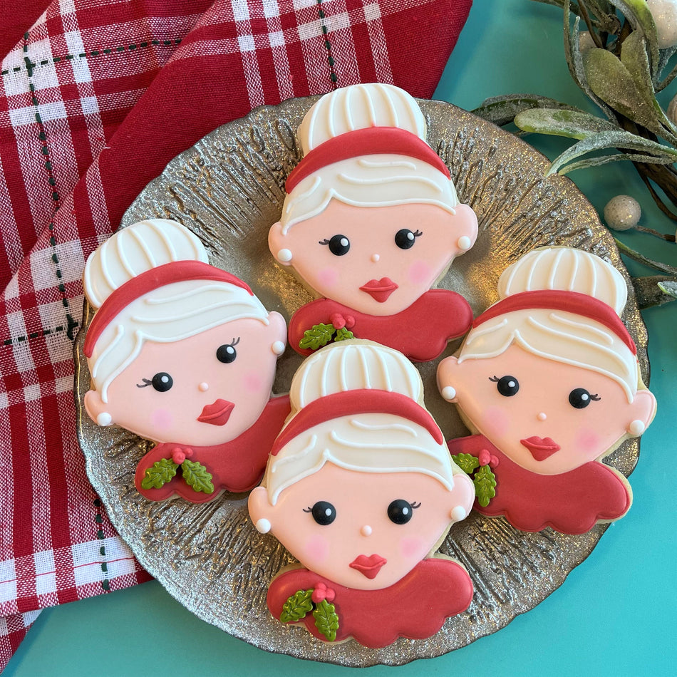 Mrs. Claus Face Whimsical Cookie Cutter by The Flour Box