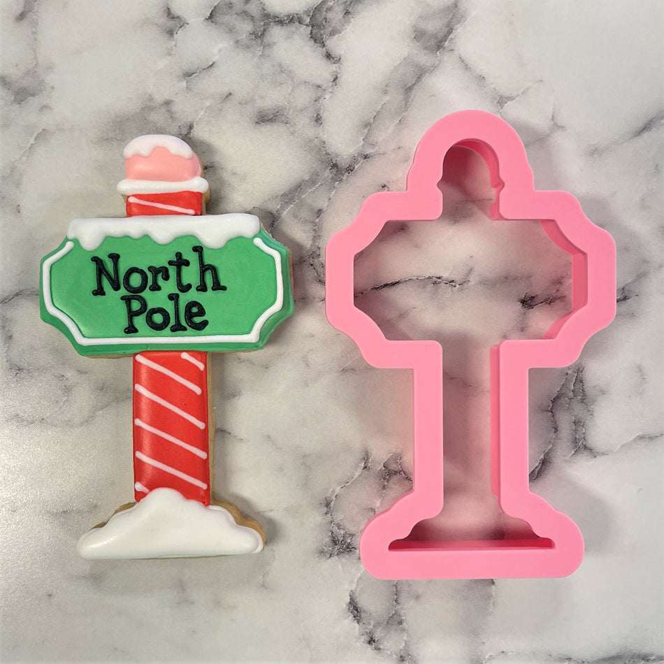 North Pole Sign Cookie Cutter