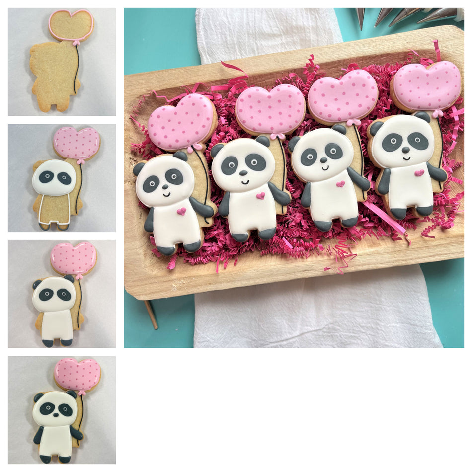 Panda with Balloon Cookie Cutter