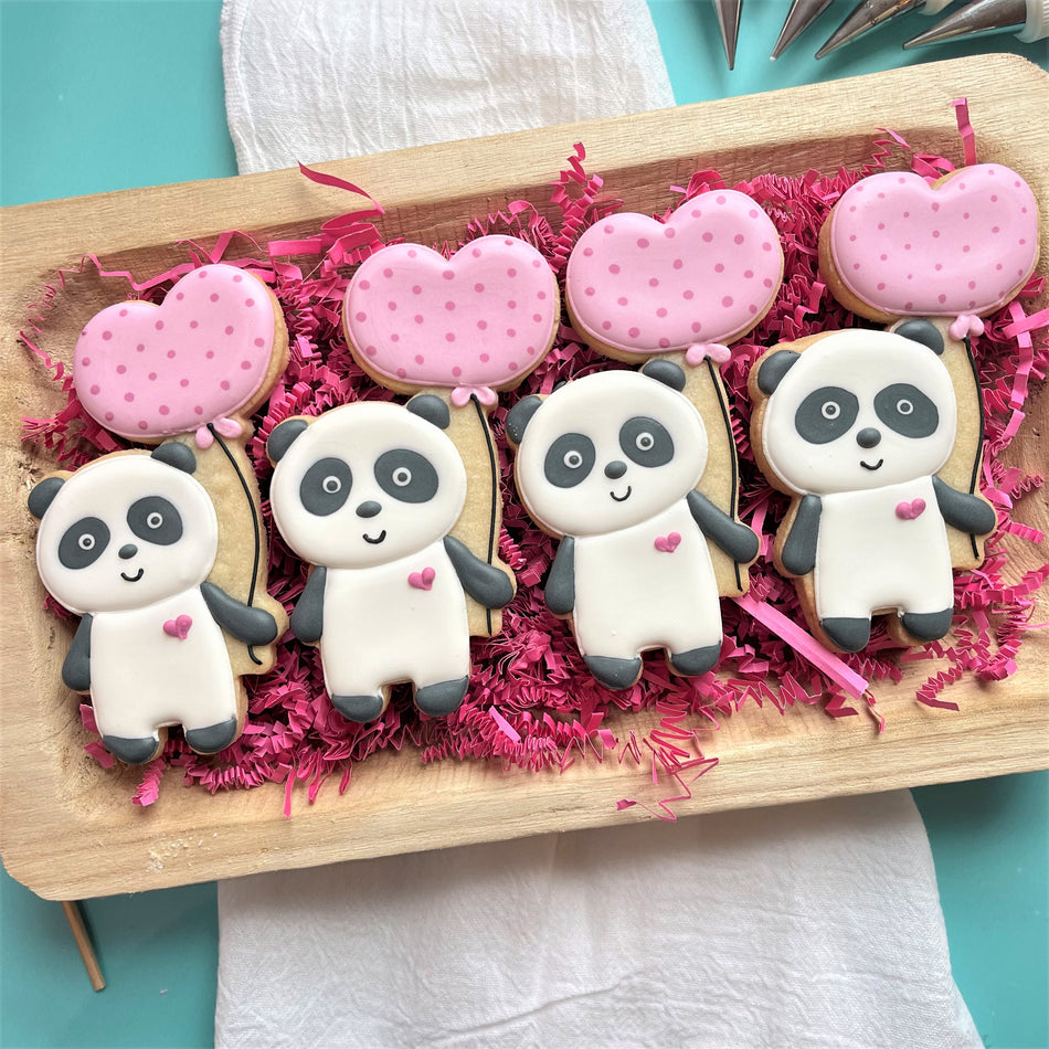 Panda with Balloon Cookie Cutter
