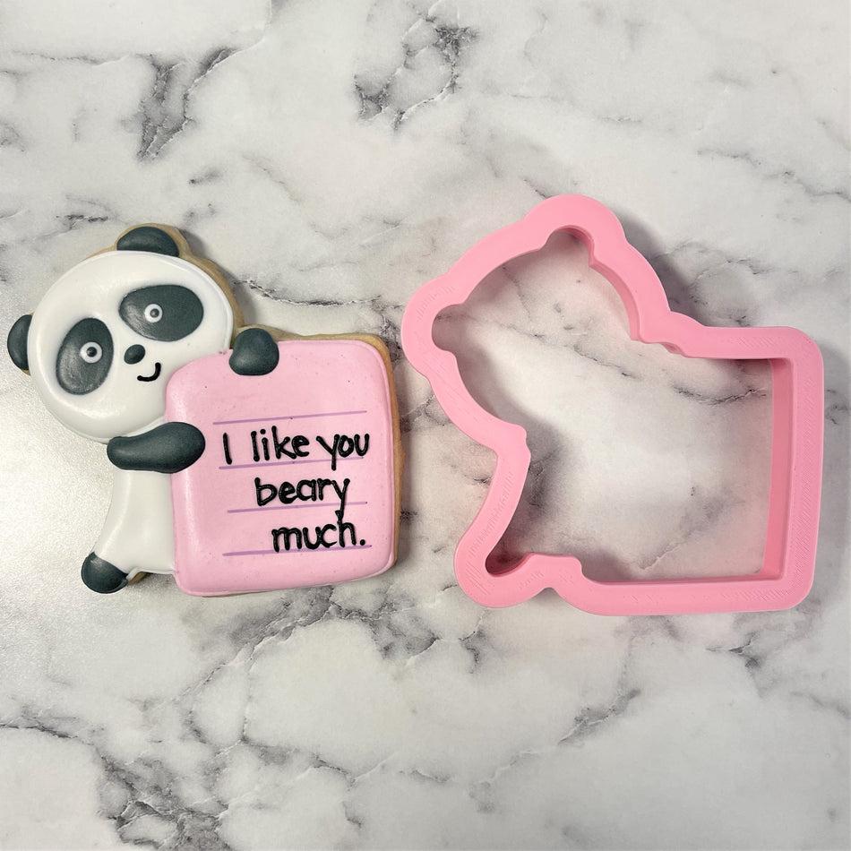 Panda with Note Cookie Cutter