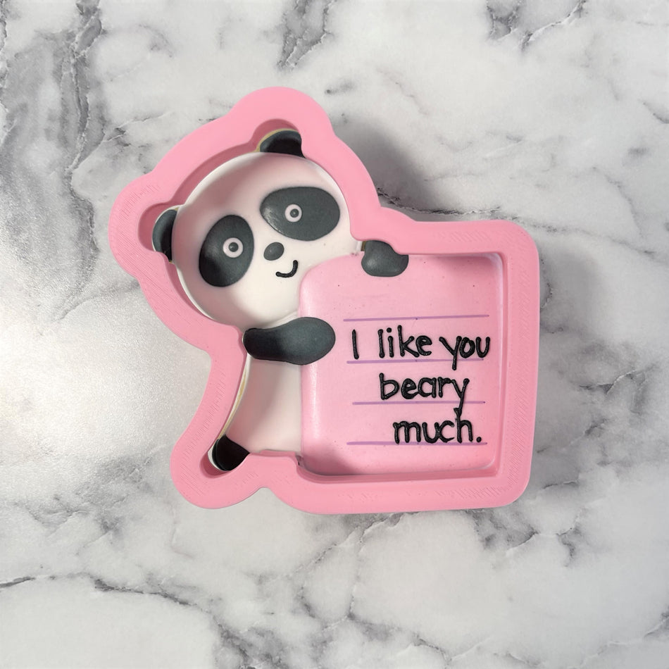 Panda with Note Cookie Cutter