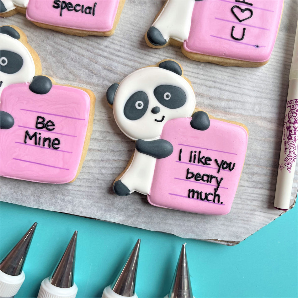 Panda with Note Cookie Cutter