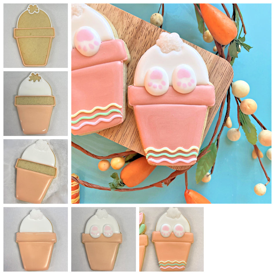 Potted Bunny Butt Cookie Cutter