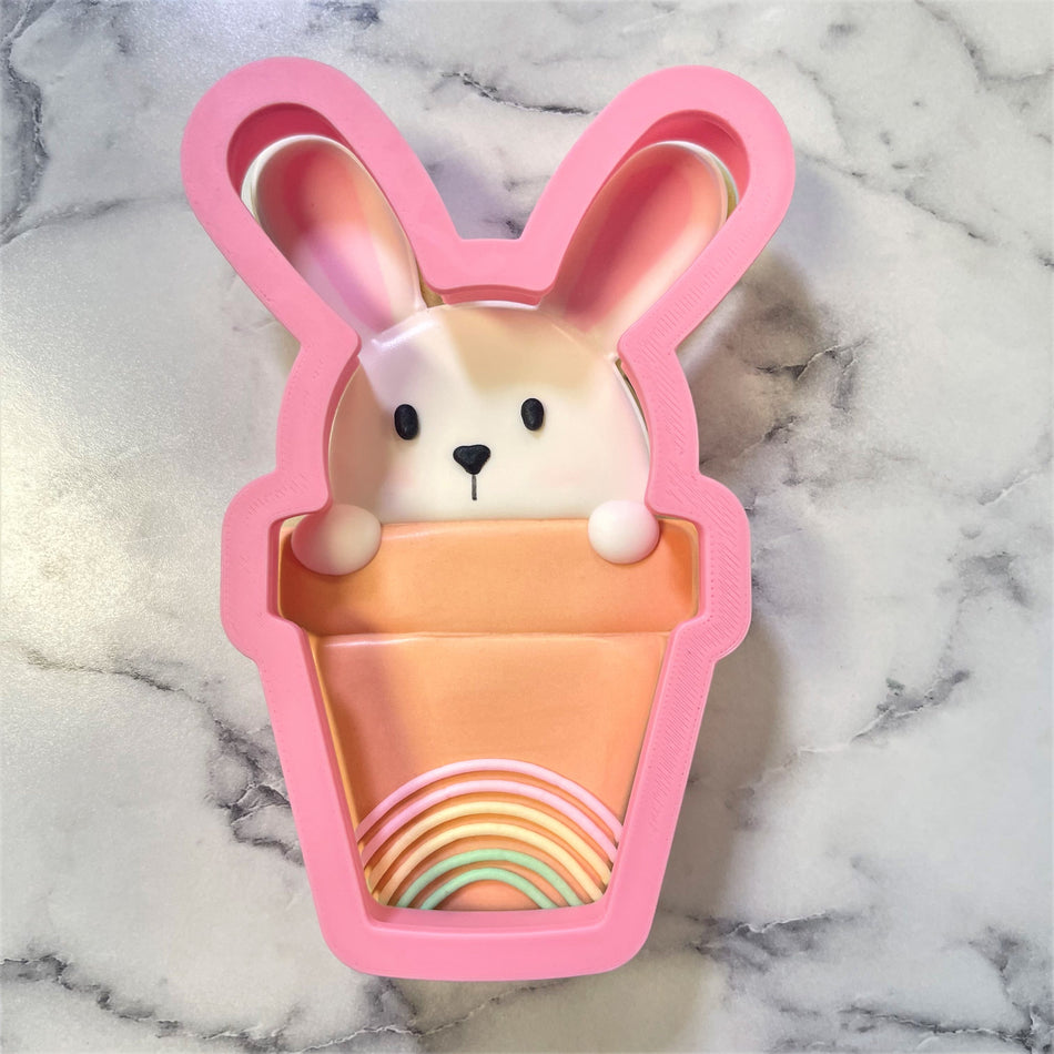 Potted Bunny Cookie Cutter