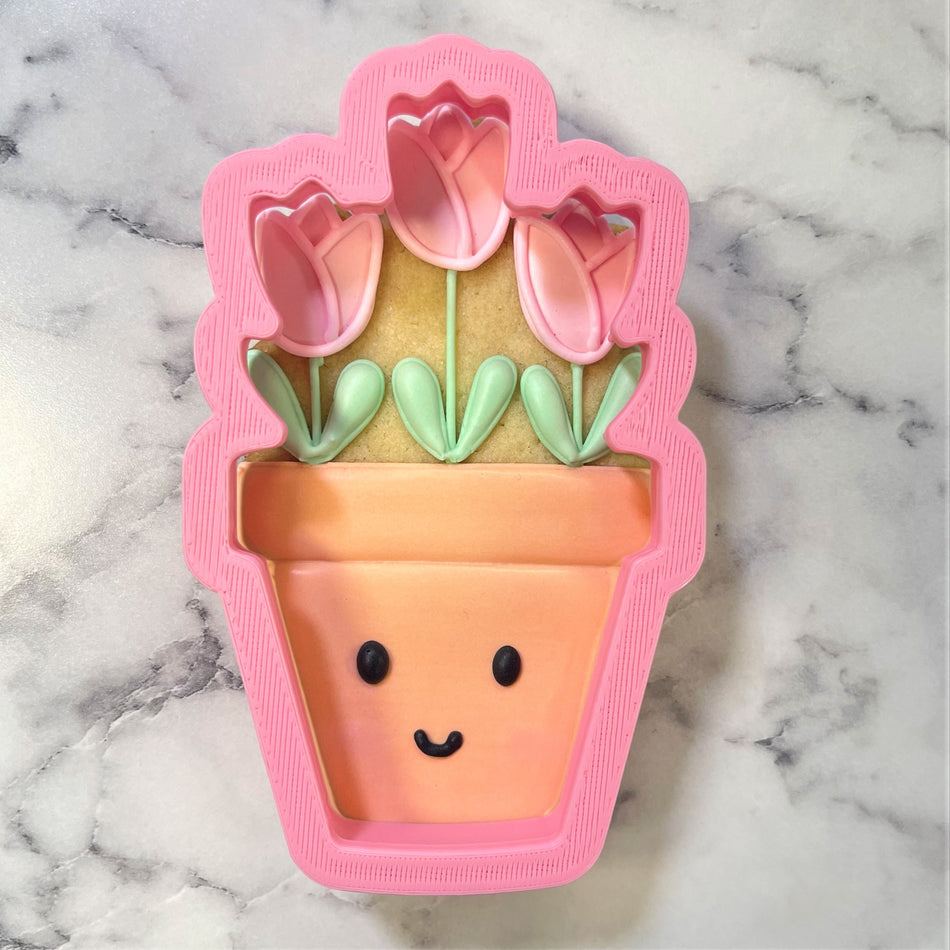 Potted Tulips Cookie Cutter