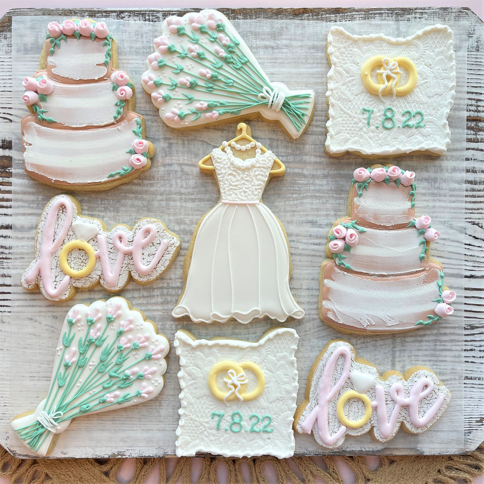 Rustic Wedding Cookie Decorating Class Recording with Optional Kit