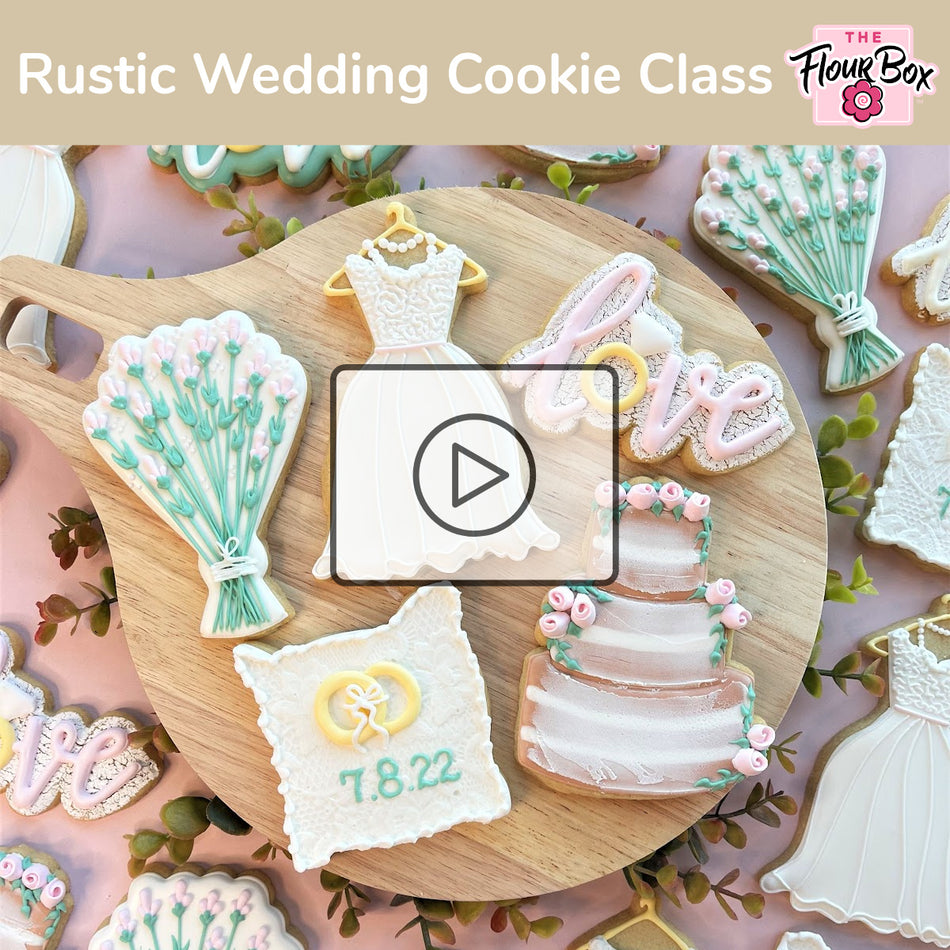 Rustic Wedding Cookie Decorating Class Recording with Optional Kit