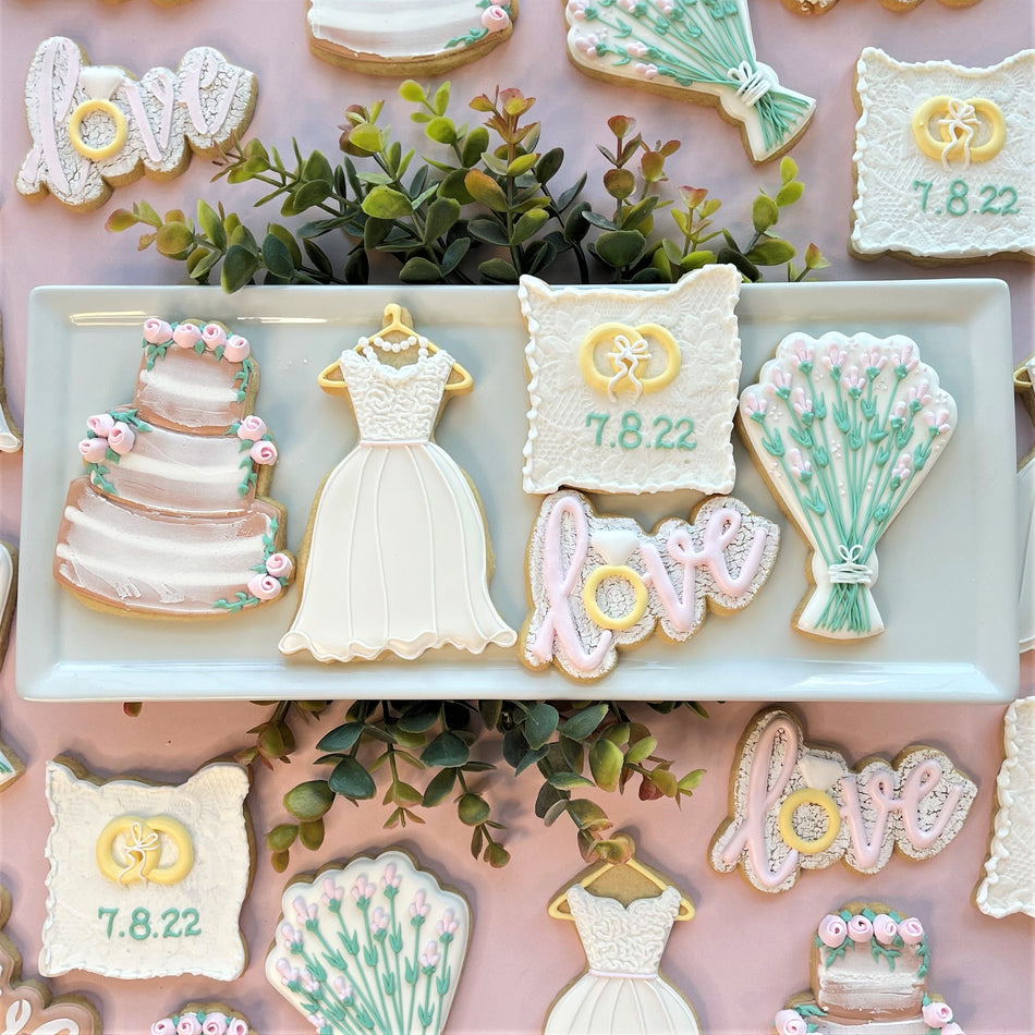 Rustic Wedding Cookie Cutter Decorating Kit