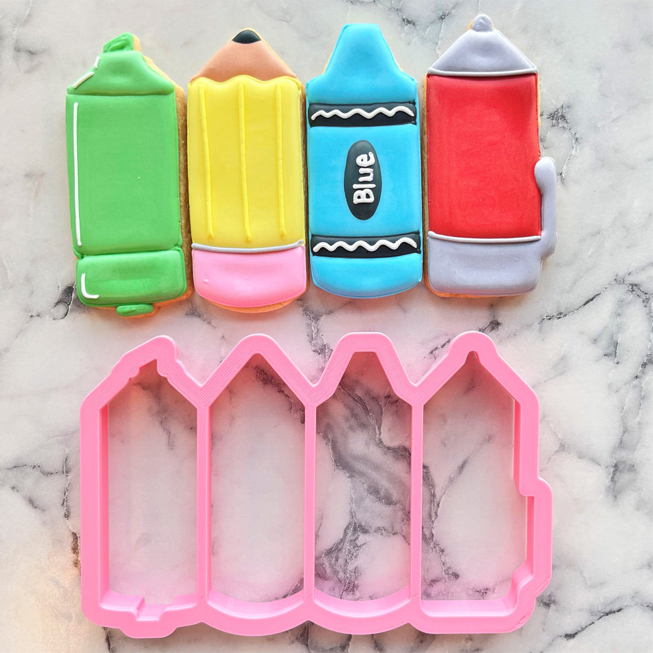 School Tools 4-in-1 Multi-Cookie Cutter
