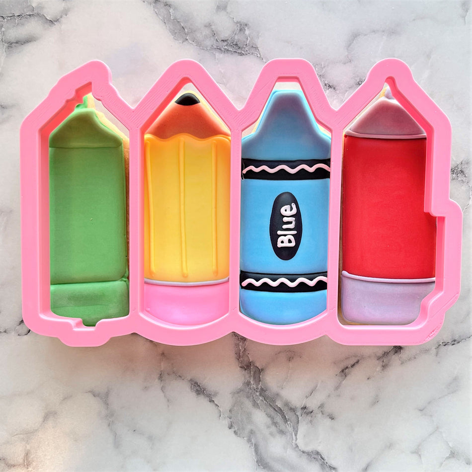 School Tools 4-in-1 Multi-Cookie Cutter