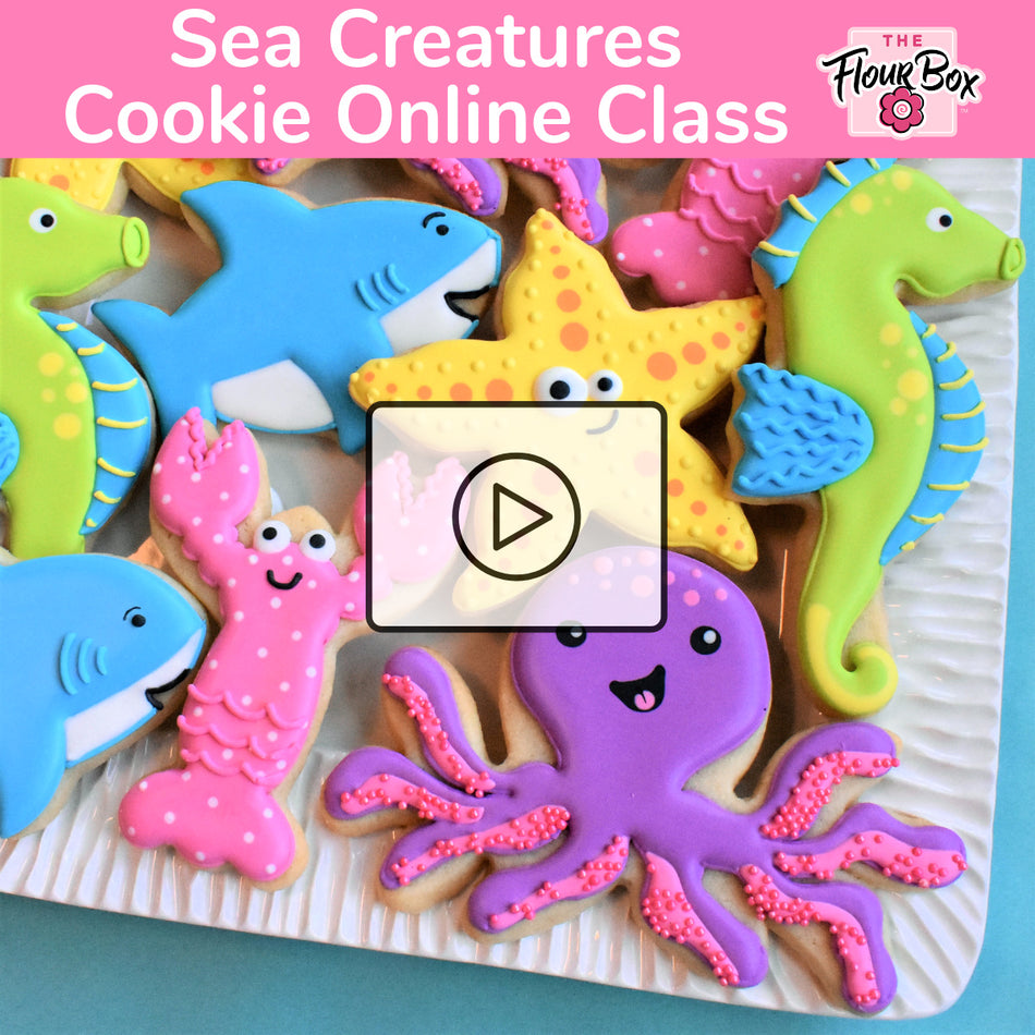 Sea Creatures Online Decorating Class Recording with Optional Kit
