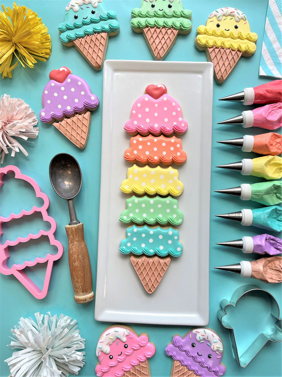 Ice Cream Cone Stack 4-in-1 Multi-Cookie Cutter