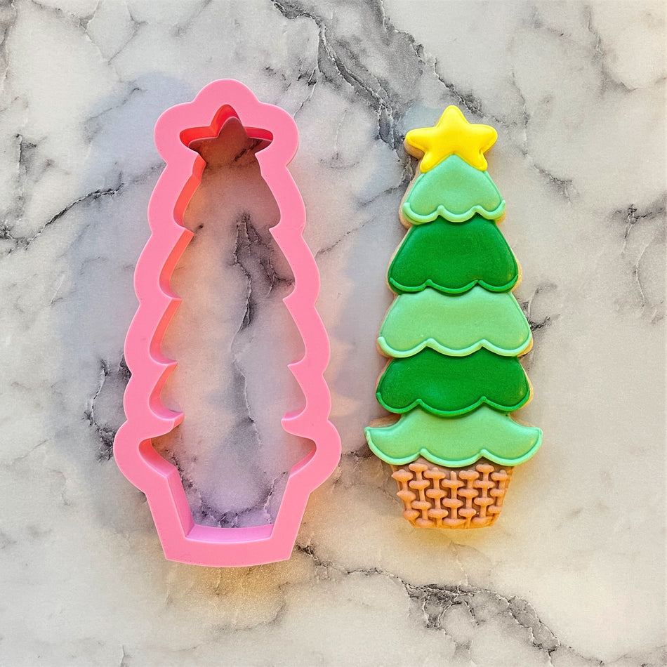 Tall Tree in Basket Cookie Cutter