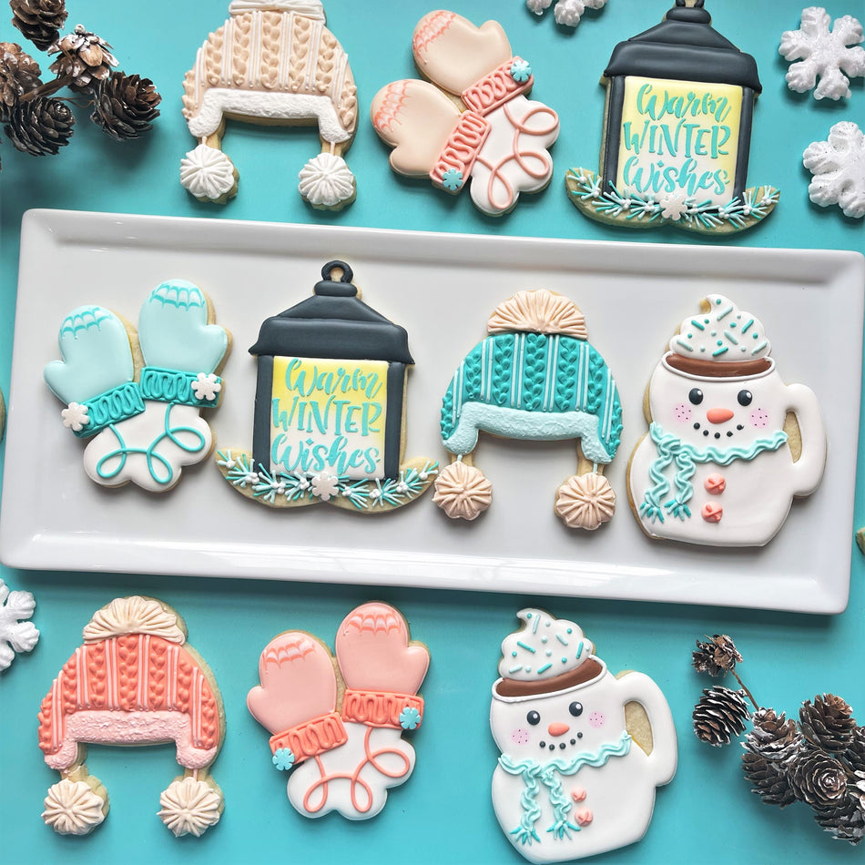 Winter Hat with Pom Poms Flour Box Club Cookie Cutter