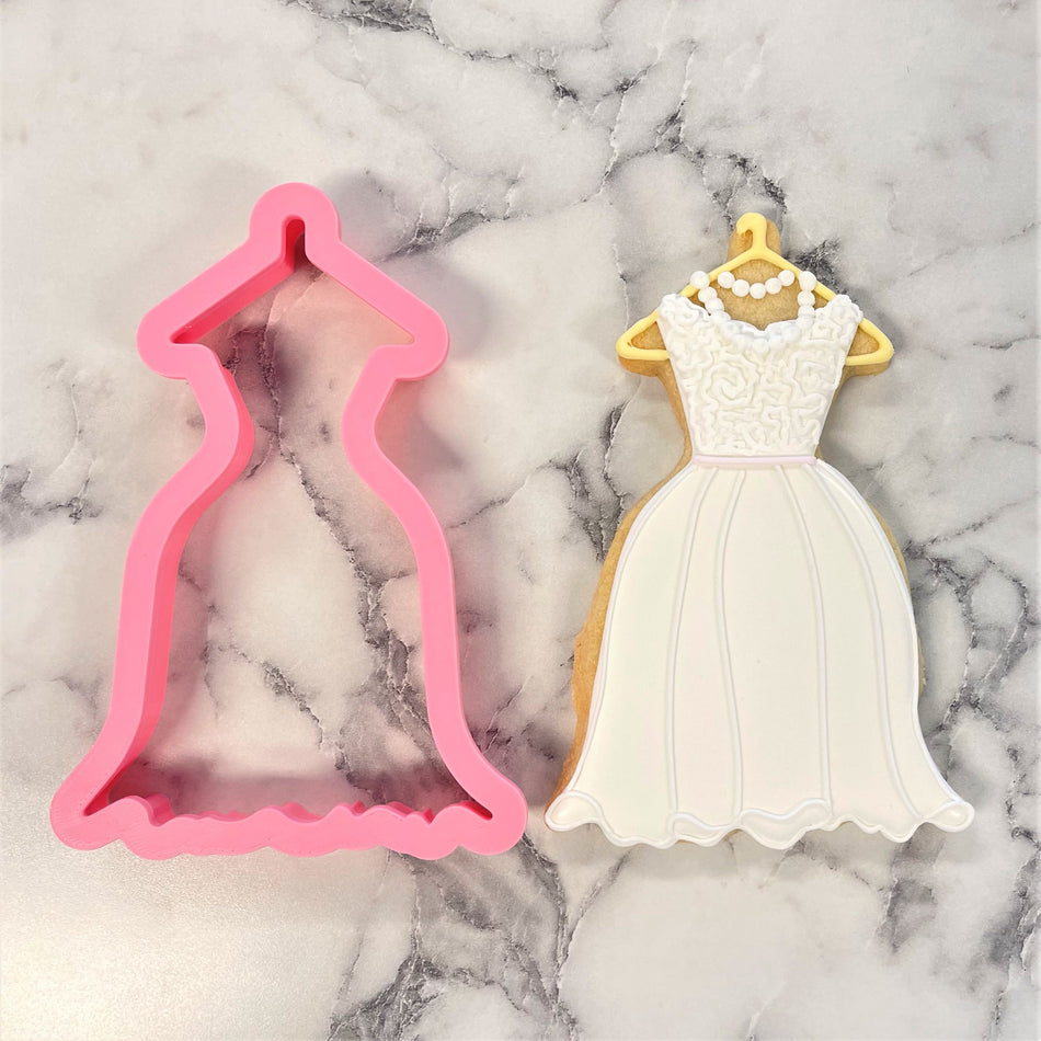 Wedding Dress on Hanger Cookie Cutter
