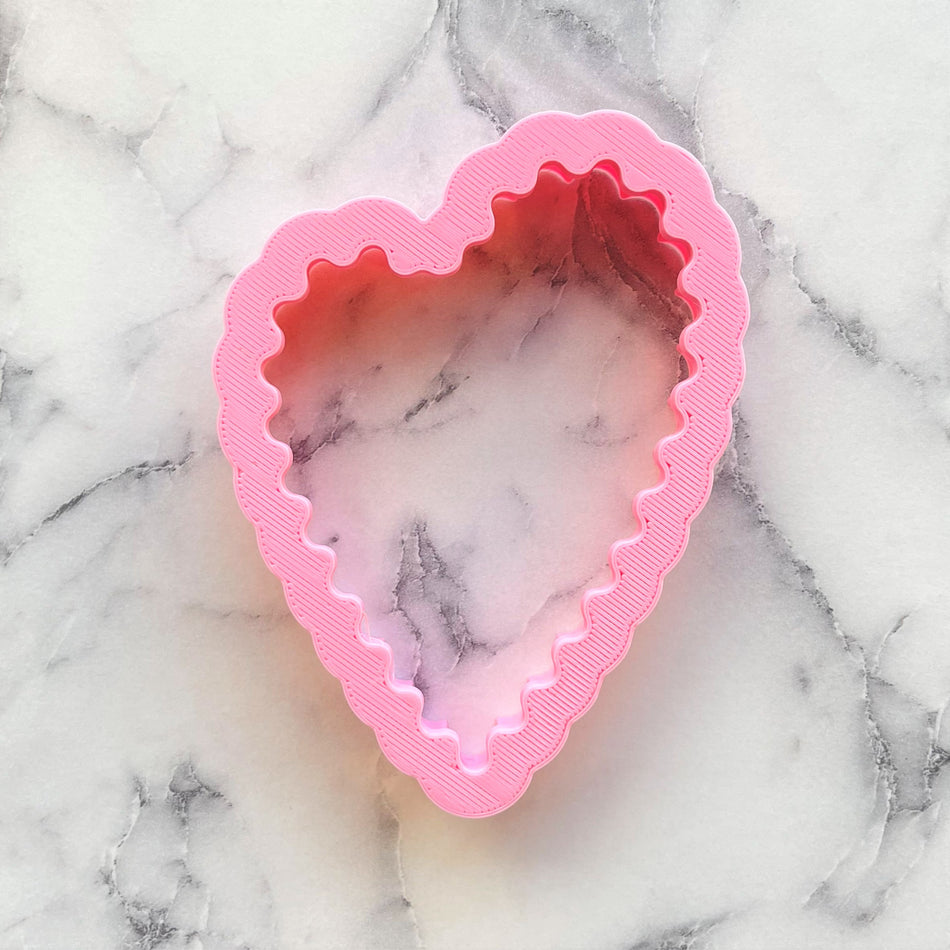 Wonky Lace Heart Cookie Cutter