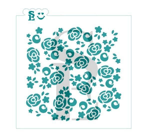 Cabbage Roses SE Stencil