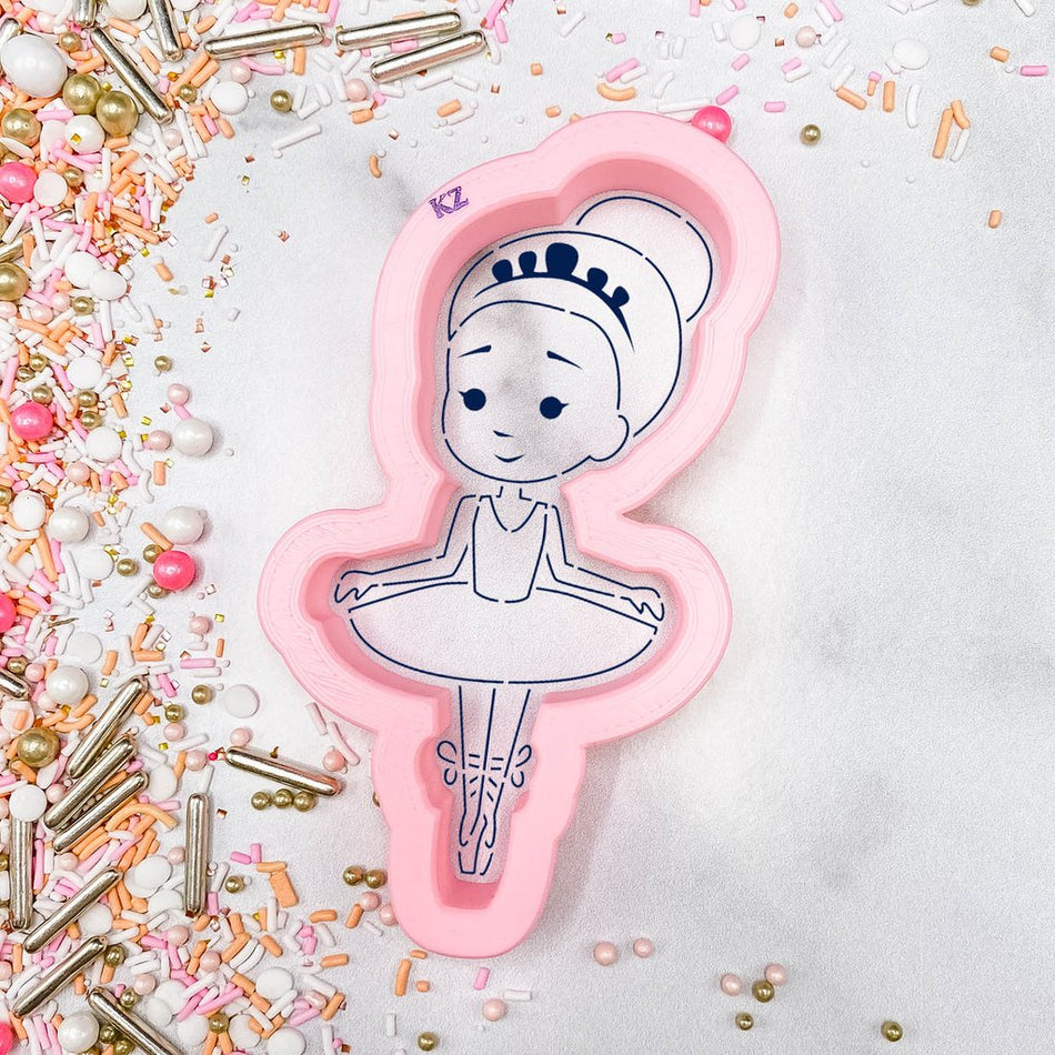 Ballerina KZ Cookie Cutter and Stencil SET