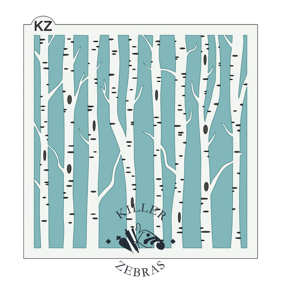 Birch Trees 2pc KZ Stencil Set