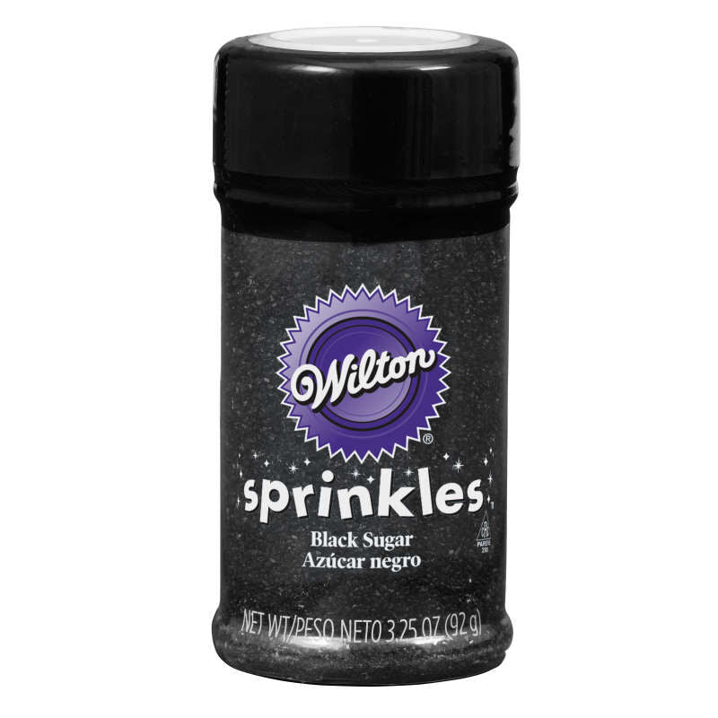 Black Sanding Sugar SMALL Sprinkle Jar