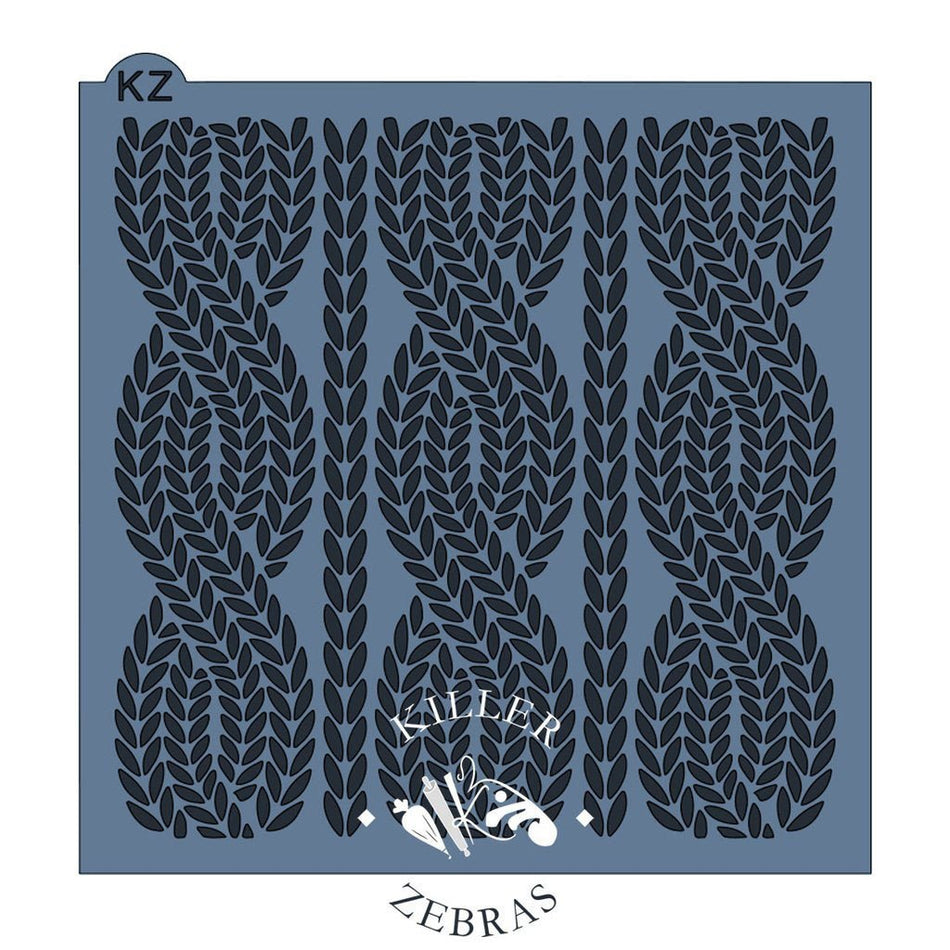 Cable Knit KZ Stencil